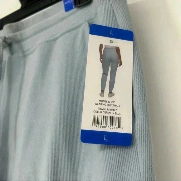 Marc New York Ribbed Joggers L Serenity Blue Lounge Pants NWT Flaw - Picture 6 of 12